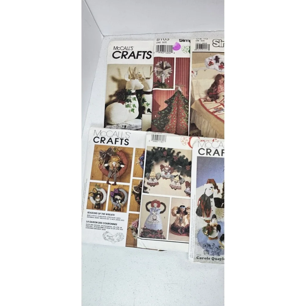 Vintage Christmas Craft Sewing‎ Pattern Lot 10 McCalls Simplicity No Sew Holiday